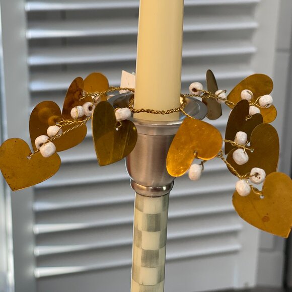 MacKenzie Childs Candle Holder + Anthropologie Copper Cuff + Dripless Candle-NEW - Picture 4 of 16